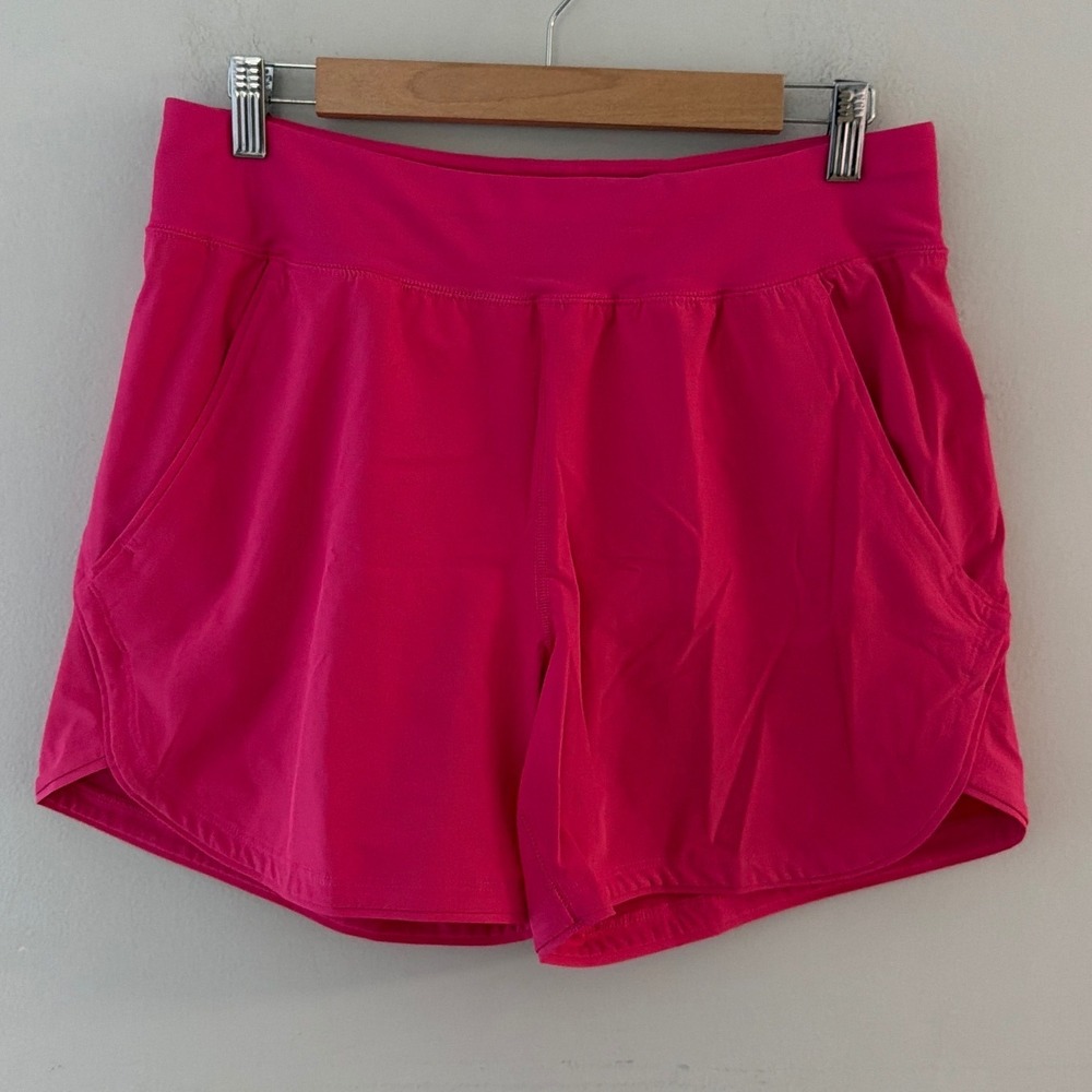 Lands End Women 10 Pink Active Swim Board Shorts Built-in Liner Pockets